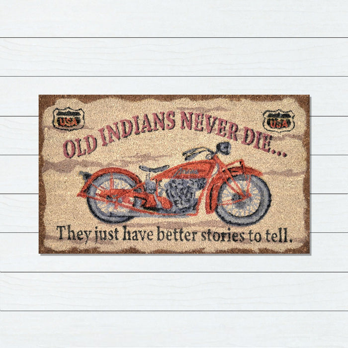 Old Indians Never Die, PVC Backed Doormat, 45x75cm - Ozark Home