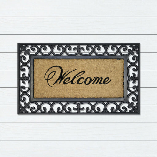 Welcome Rubber & Coir Doormat, 45x75cm - Ozark Home