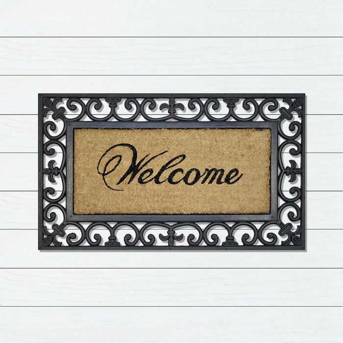 Welcome Rubber & Coir Doormat, 45x75cm - Ozark Home