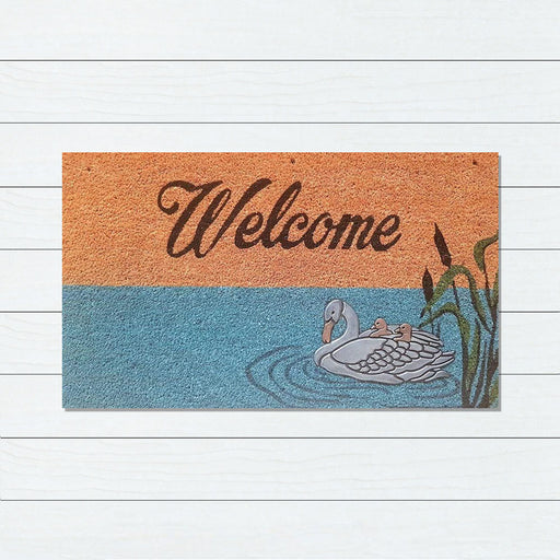 Welcome Swan PVC Backed Doormat, 45x75cm - Ozark Home