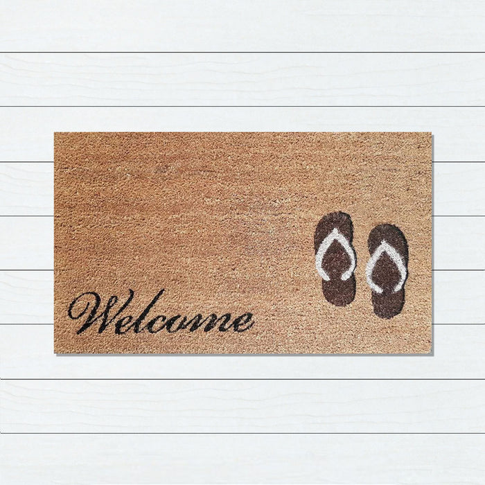 Welcome Thongs PVC Backed Doormat, 45x75cm - Ozark Home