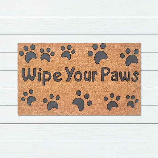 Wipe Your Paws PVC Backed Doormat, 40x70cm - Ozark Home