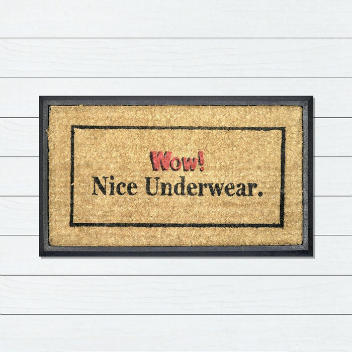 Wow Nice Underwear, Bevelled Coir Doormat, 40x70cm - Ozark Home