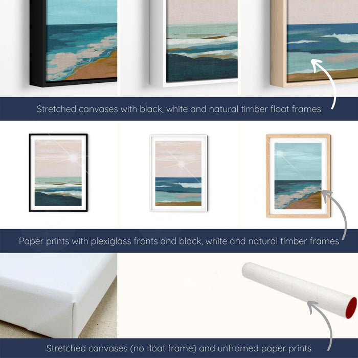 Moonlit Ocean - Hamptons Water Coastal Print on Canvas