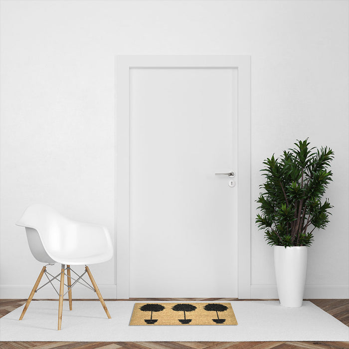 3 Plants PVC Backed Doormat, 45x75cm - Ozark Home