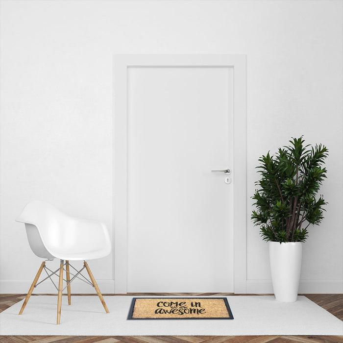 Come In We're Awesome, Bevelled Coir Doormat, 40x70cm - Ozark Home