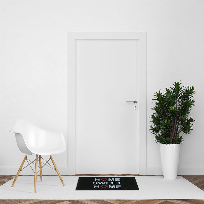 Home Sweet Home PVC Backed Glitter Doormat, 45x75cm - Ozark Home